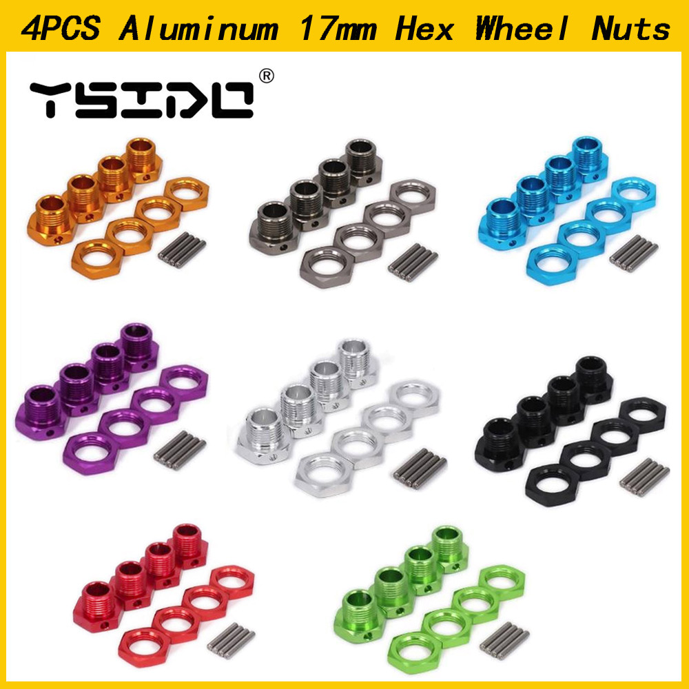 Wheel Hex Adapter - 4 PCS YSIDO Alumínio 17mm Adaptador