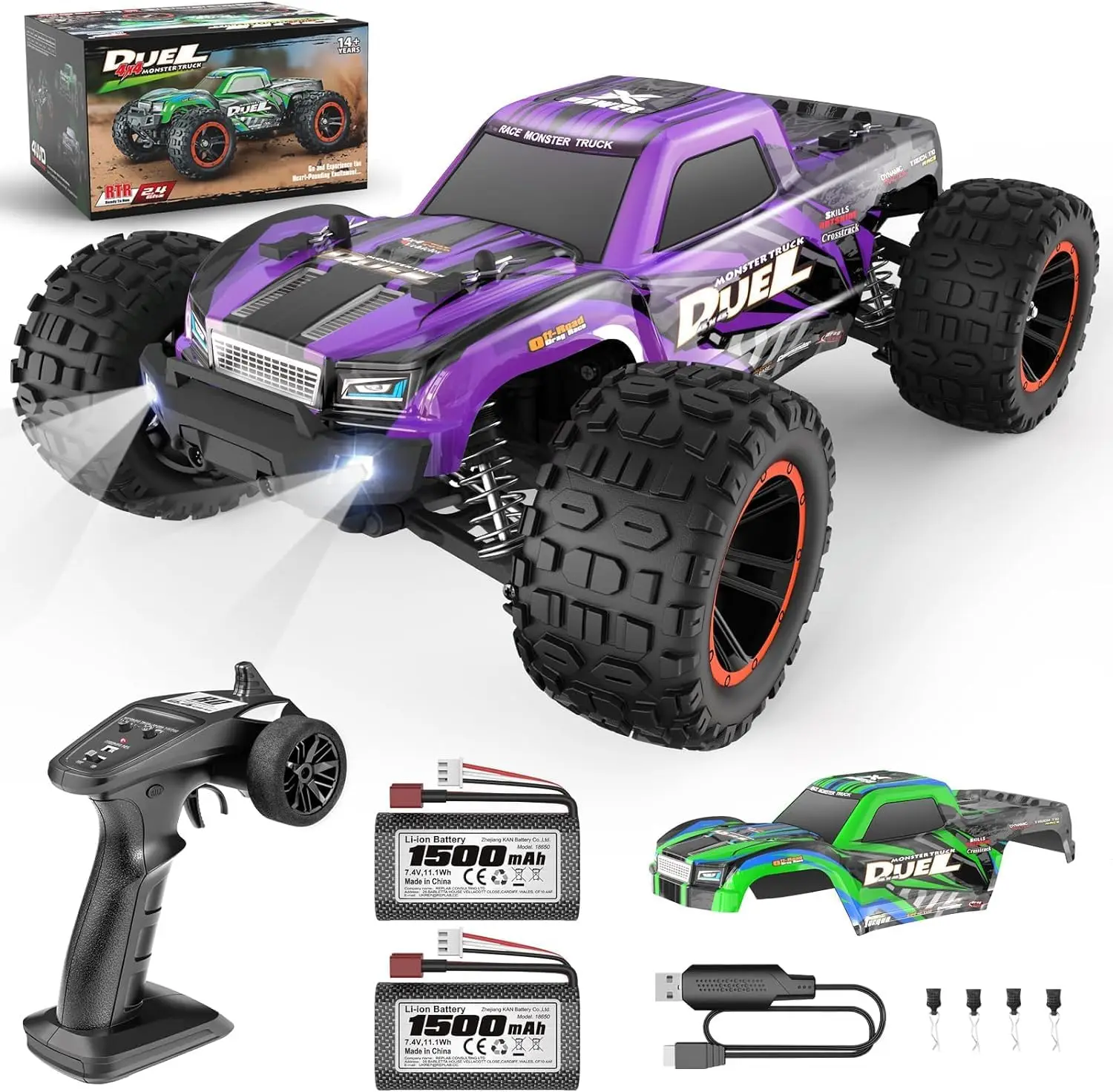 Rc Hobby Monster Truck - Caminhões RC 1:14, Carro de Controle