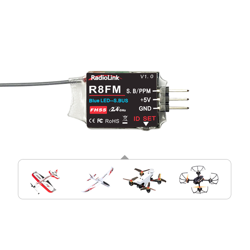 Radiolink 2.4GHz R8FM 8CH RC R - Receiver Sbus 8Ch avaliação e preço