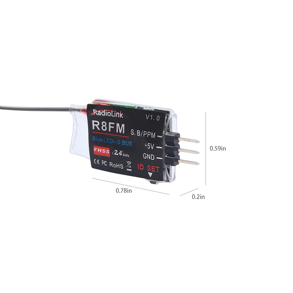 Radiolink 2.4GHz R8FM 8CH RC R - Receiver Sbus 8Ch avaliação e preço